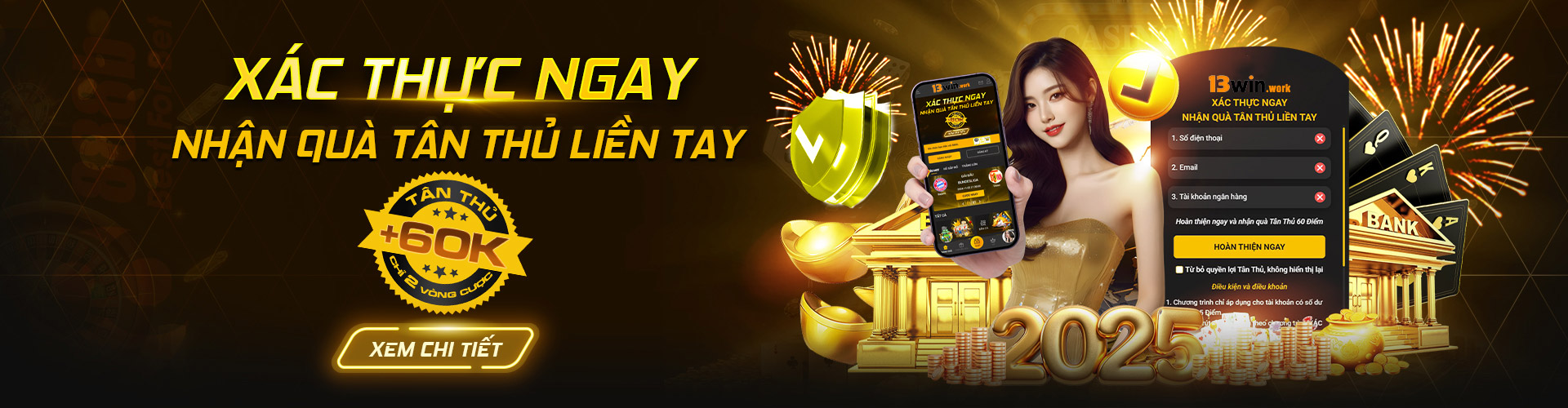 13WIN ⭐ Sòng Bài Trực Tuyến 13win.com | Tham Gia +160K 9 Banner trang chủ 13win